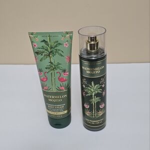 Bath & Body Works "Watermelon Mojito" Body Cream and Fragrance Mist Set